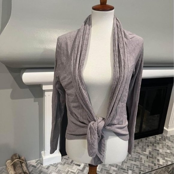 NWOT 41 Hawthorn Tie Front Gray Cardigan Size M - Picture 1 of 4